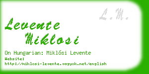 levente miklosi business card